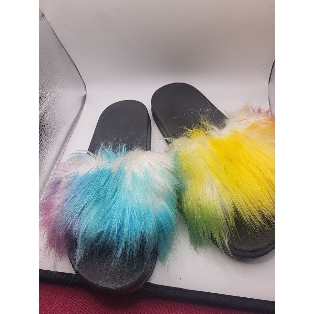 Super Soft Faux Fur Chancla Slides 42-43